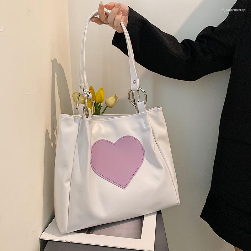 Evening Bags Bag Female 2022 Trendy Student Handbag Love Tote Personality Ins Wild Large-Capacity Shoulder, White
Evening Bags Bag Female 2022 Trendy Student Handbag Love Tote Personality Ins Wild Large-Capacity Shoulder, White