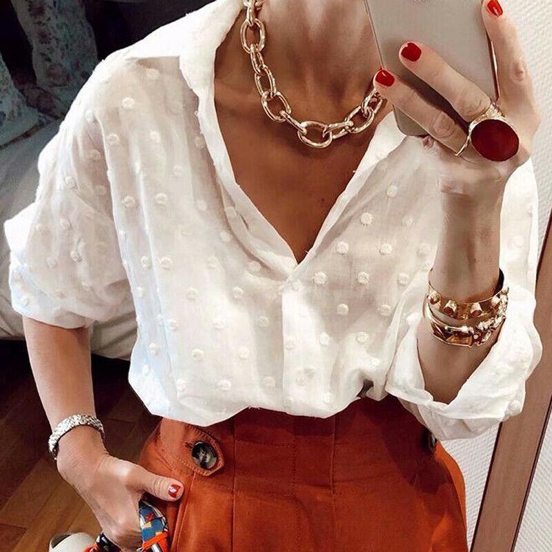 Women' Blouses Hirigin Fashion Womens Long Sleeve White OL Shirt Tops And Elegant Ladies Polka Dot Chemise Femme Work Blouse Streetwear, Beige
Women' Blouses Hirigin Fashion Womens Long Sleeve White OL Shirt Tops And Elegant Ladies Polka Dot Chemise Femme Work Blouse Streetwear, Beige