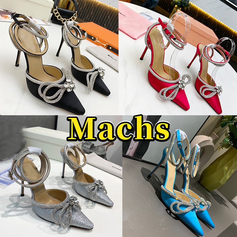 Designer Dress Shoes Machs Wedding Party women shoes 10cm Silk Satin Double Bow Crystal with box sandals womens high heel white black reflective Stiletto Heels, Shoes box 
Designer Dress Shoes Machs Wedding Party women shoes 10cm Silk Satin Double Bow Crystal with box sandals womens high heel white black reflective Stiletto Heels, Shoes box