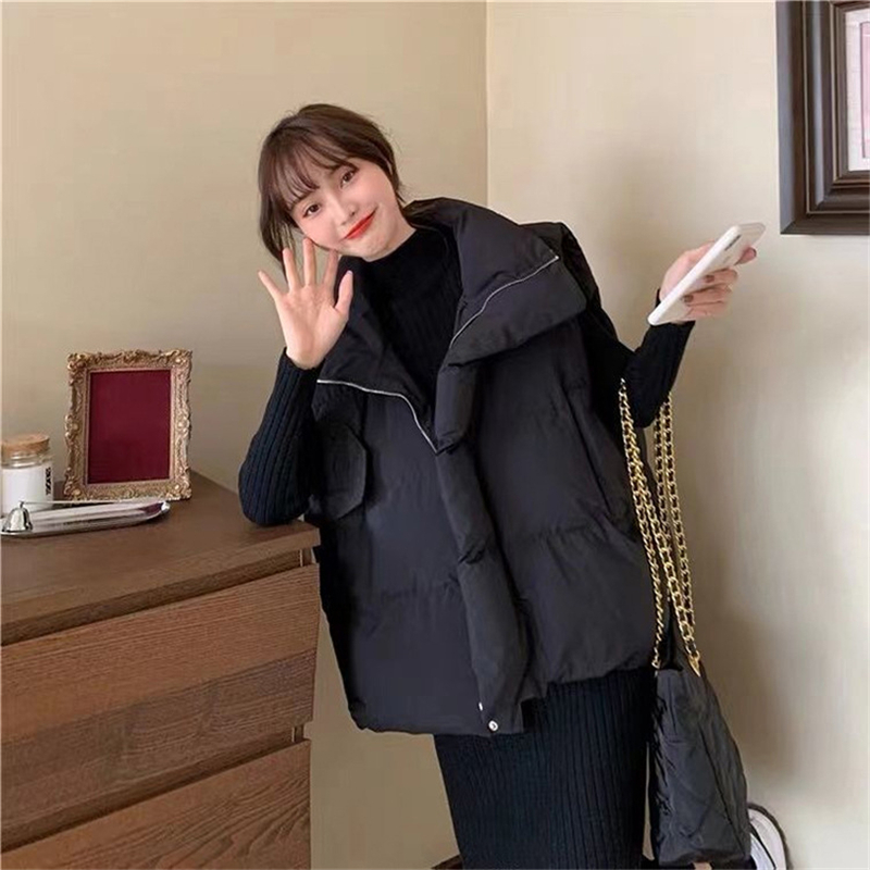 Women's Vests Autumn Winter Down Women Short Vest Windbreaker Thick Warm Coat Gilets Sleeveless Jacket Weste 221007