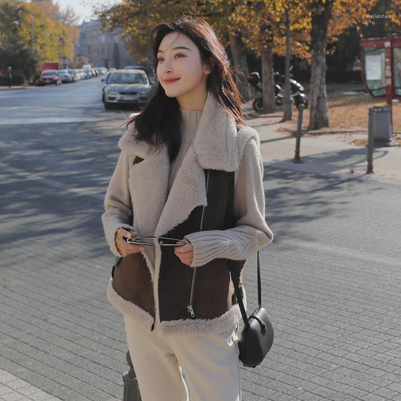 Women' Fur KMETRAM Vest Coat Female Lamb Korean Jacket Autumn Winter Women Suede Pink Jackets Chaqueta Mujer MY3476, Black
Women' Fur KMETRAM Vest Coat Female Lamb Korean Jacket Autumn Winter Women Suede Pink Jackets Chaqueta Mujer MY3476, Black