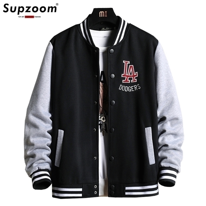 Mens Jackets Arrival Baseball Jackets Mens Casual Loose top Fashion Mens Coat Rib Sleeve Cotton Embroidery Bomber Jacket 221006