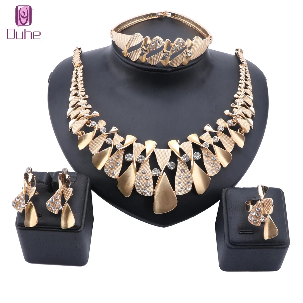 Dubai Gold Color Crystal Jewelry Set Italian Bridal Necklace Earring Nigerian Wedding Woman Accessories Jewellry set Wholesale
Dubai Gold Color Crystal Jewelry Set Italian Bridal Necklace Earring Nigerian Wedding Woman Accessories Jewellry set Wholesale
