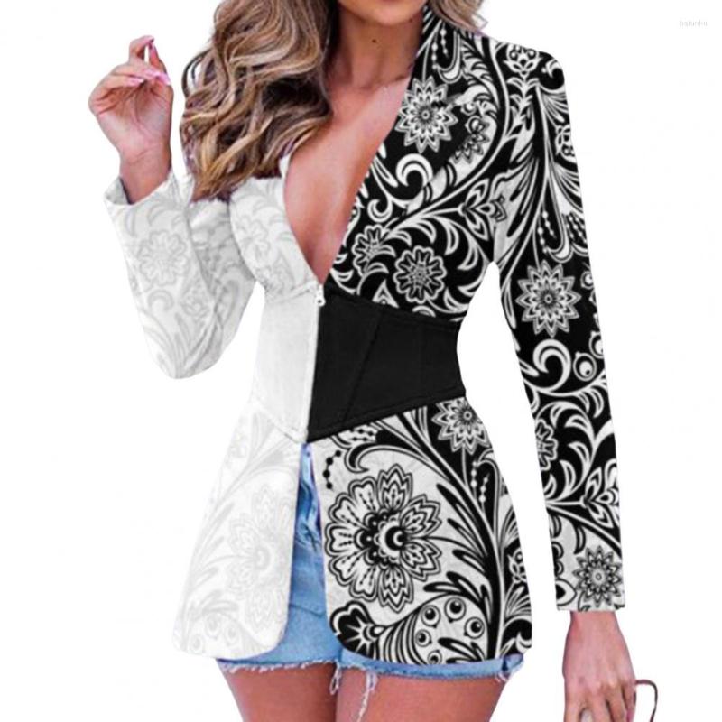 Women' Suits Office Lady Vintage Printing Blazer Coats Autumn Turn-down Collar Patchwork Blazers Jacket Women Long Sleeve Slim Mujer, Black
Women' Suits Office Lady Vintage Printing Blazer Coats Autumn Turn-down Collar Patchwork Blazers Jacket Women Long Sleeve Slim Mujer, Black