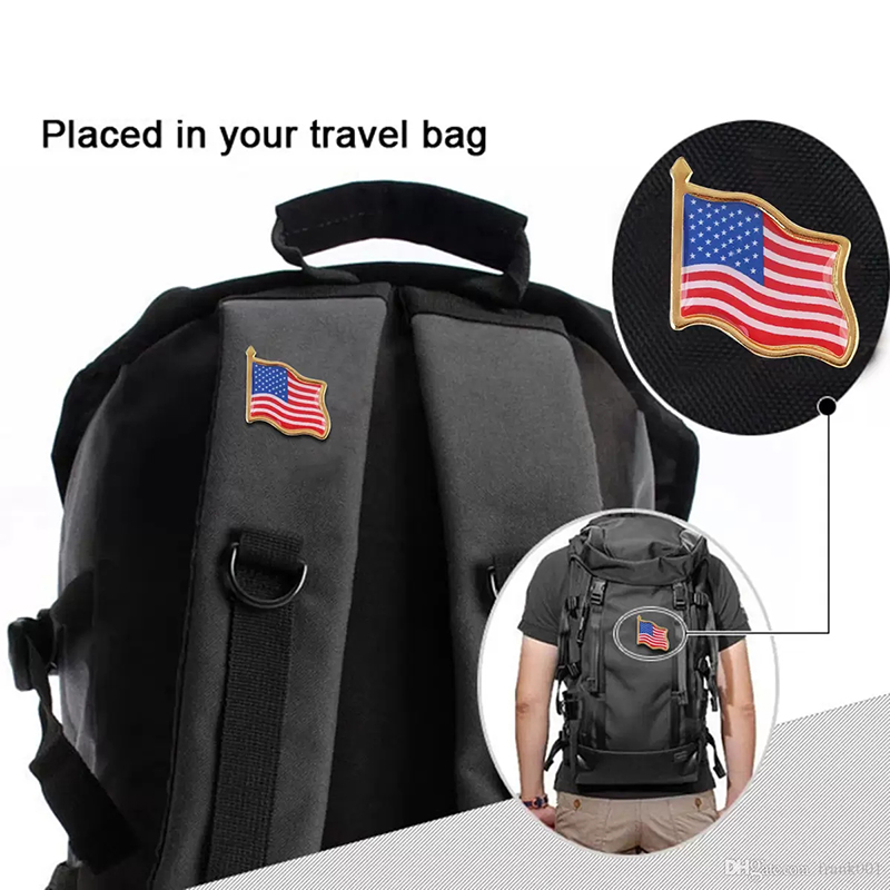 US American Flag Brooch Mini USA Badge Pins Cap Hat Luggage Decorative Brooch