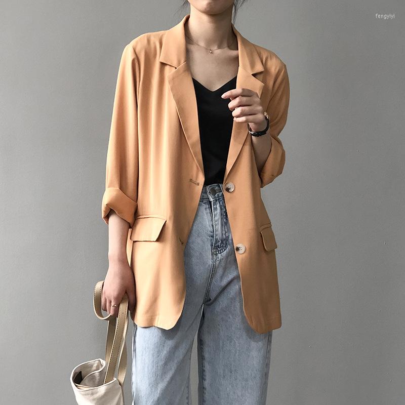 Women's Suits White Women Blazers 2022 Formal Wear Female Jacket Classic Single Breasted Orange Thin Office Lady Spring Blazer Jackets
Women's Suits White Women Blazers 2022 Formal Wear Female Jacket Classic Single Breasted Orange Thin Office Lady Spring Blazer Jackets