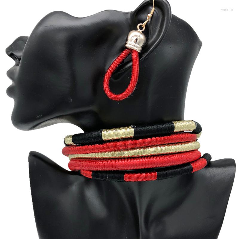 Necklace Earrings Set LZHLQ African Women Choker Necklaces Multi-layer Weave Twist Torques Geometric Clavicle Chain Punk Jewelry Statement, Picture shown
Necklace Earrings Set LZHLQ African Women Choker Necklaces Multi-layer Weave Twist Torques Geometric Clavicle Chain Punk Jewelry Statement, Picture shown