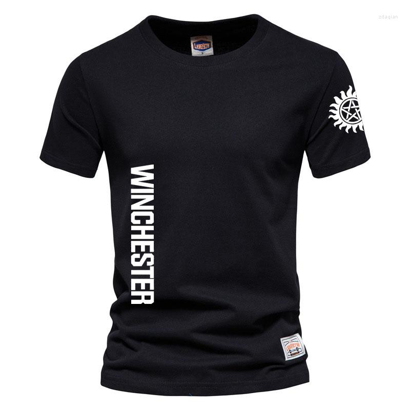 Men's T Shirts Winchester Logo Print Cotton Comfortable Men's Short Sleeves Loose Summer Trend High Quality T-shirt Top, Black
Men's T Shirts Winchester Logo Print Cotton Comfortable Men's Short Sleeves Loose Summer Trend High Quality T-shirt Top, Black