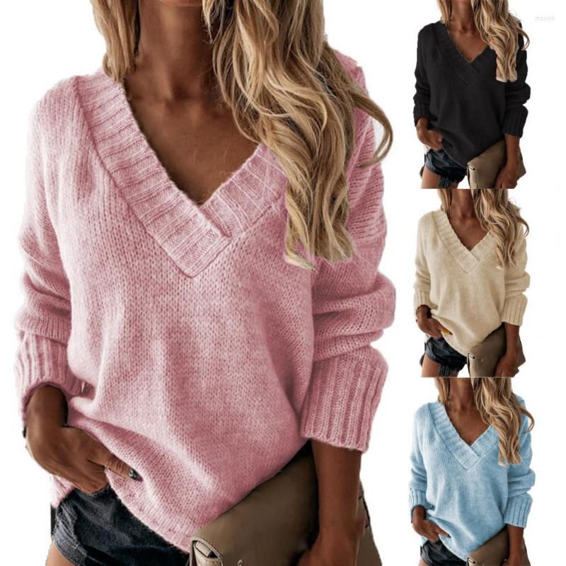 Women's Sweaters Women's Sweater Solid Color V Neck Loose-fitting Warm Casual Oversize Long Sleeve Knitted Pullover For Autumn Winter, Pink
Women's Sweaters Women's Sweater Solid Color V Neck Loose-fitting Warm Casual Oversize Long Sleeve Knitted Pullover For Autumn Winter, Pink