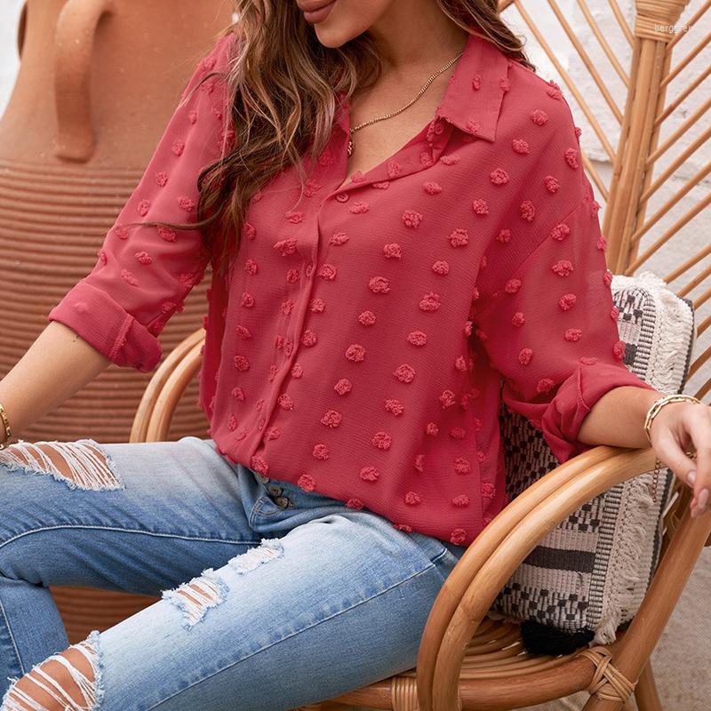 Women's Blouses Elegant Dot Loose White Femmer Long Sleeve Vintage Casual Chiffon Shirt Tops Women Spring Autumn, Pink
Women's Blouses Elegant Dot Loose White Femmer Long Sleeve Vintage Casual Chiffon Shirt Tops Women Spring Autumn, Pink