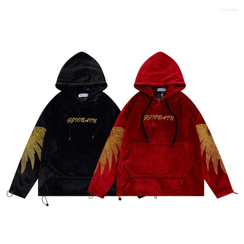 Men' Hoodies Men' Fashion Velour Hoodie With Wing Embroidery Hi Street Velvet Hooded Swearshirt Streetwear Oversized Hip Hop Pullover, Black
Men' Hoodies Men' Fashion Velour Hoodie With Wing Embroidery Hi Street Velvet Hooded Swearshirt Streetwear Oversized Hip Hop Pullover, Black
