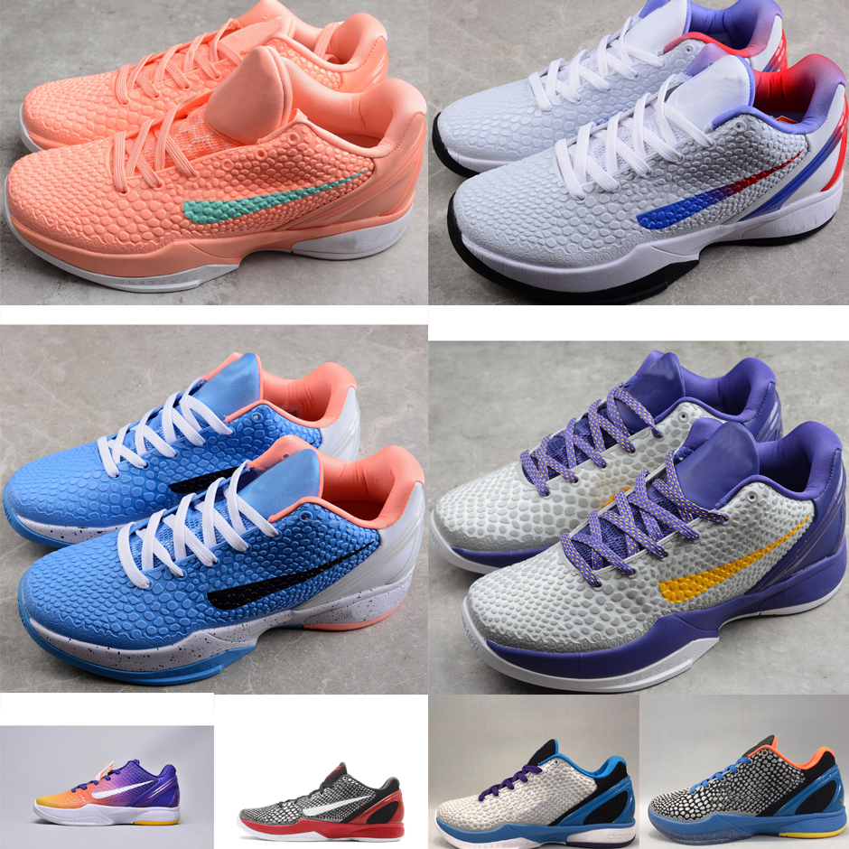 Mens black mamba 6s protro basketball shoes ZK Bryants 6 vi Orange Pink Blue White Purple Yellow Laker Grey Red sneakers tennis with box, White blue purple
Mens black mamba 6s protro basketball shoes ZK Bryants 6 vi Orange Pink Blue White Purple Yellow Laker Grey Red sneakers tennis with box, White blue purple