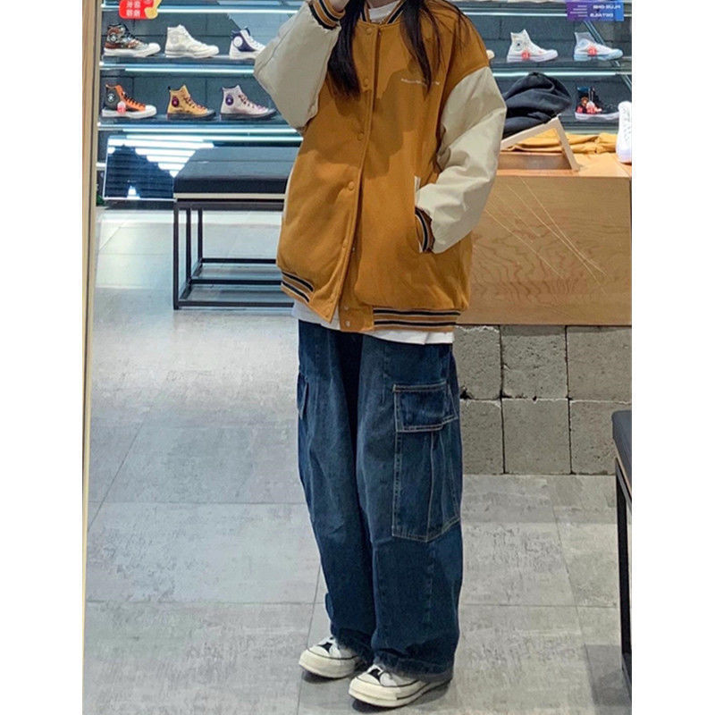 Women's Jeans Women Vintage Y2K Streetwear Baggy Cargo High Waisted Straight Wide Leg Pants Denim Trousers Fairy Grunge Alt Clothes 221007