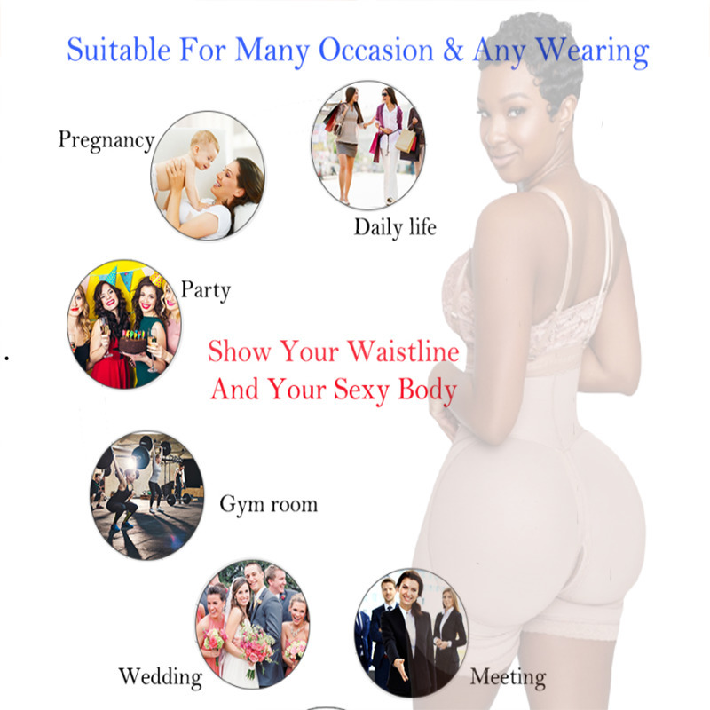 Womens Shapers Fajas Colombianas Mujer Butt Lifter Shaper Flatten Abdomen Adjustable Front Closure Hookeye BBl Post Op Surgery Supplies Skims 221007