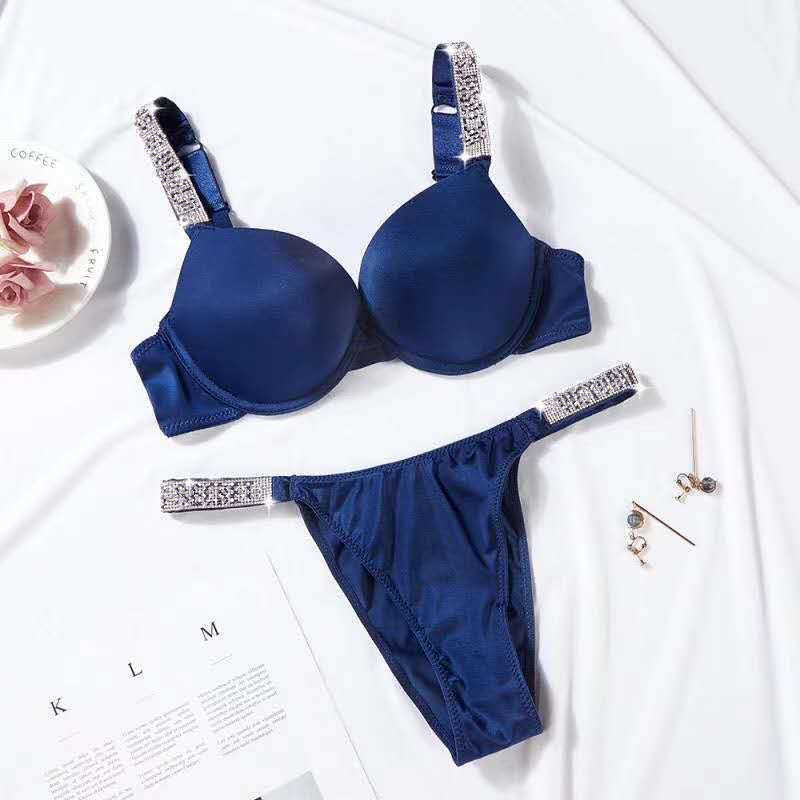 Sexy Set Brassiere suit gather sexy bra sets girl smooth breathable underwear set adjustable female diamond underwear womens vs briefs Bras l11923