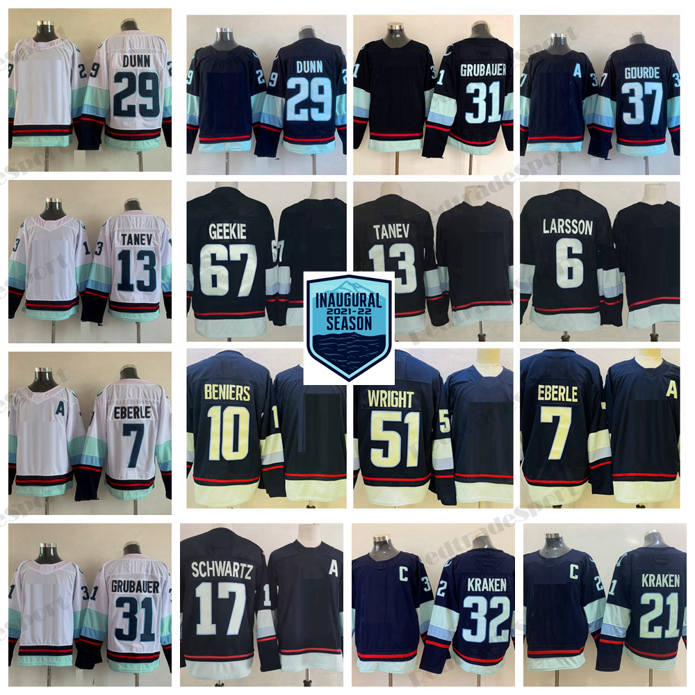2021 Inaugural Hockey Jerseys 21 32 51 Wright 7 Eberle Jaden Schwartz Brandon Tanev Yanni Gourde Philipp Grubauer 6 Adam Larsson Morgan, White
2021 Inaugural Hockey Jerseys 21 32 51 Wright 7 Eberle Jaden Schwartz Brandon Tanev Yanni Gourde Philipp Grubauer 6 Adam Larsson Morgan, White