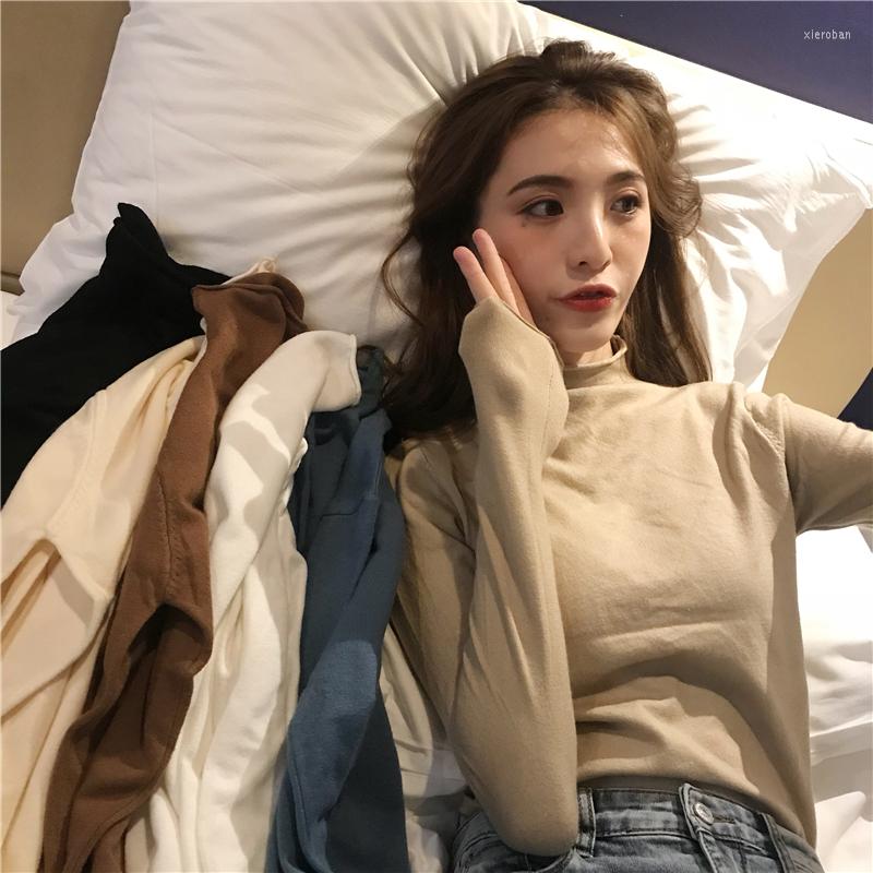 Women's Sweaters Korean Fashion Women Casual Pullover Sweater Spring Autumn Long Sleeve Solid Color Half Turtle Neck Bottoming Slim Knitted, Black
Women's Sweaters Korean Fashion Women Casual Pullover Sweater Spring Autumn Long Sleeve Solid Color Half Turtle Neck Bottoming Slim Knitted, Black