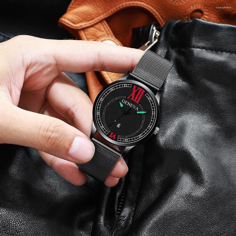 Wristwatches Stylish Casual Business Men's Quartz Watch Roman Scale Dial Wristwatch Masculino Simple Stainless Steel Mesh Belt Reloj Hombre, Black
Wristwatches Stylish Casual Business Men's Quartz Watch Roman Scale Dial Wristwatch Masculino Simple Stainless Steel Mesh Belt Reloj Hombre, Black