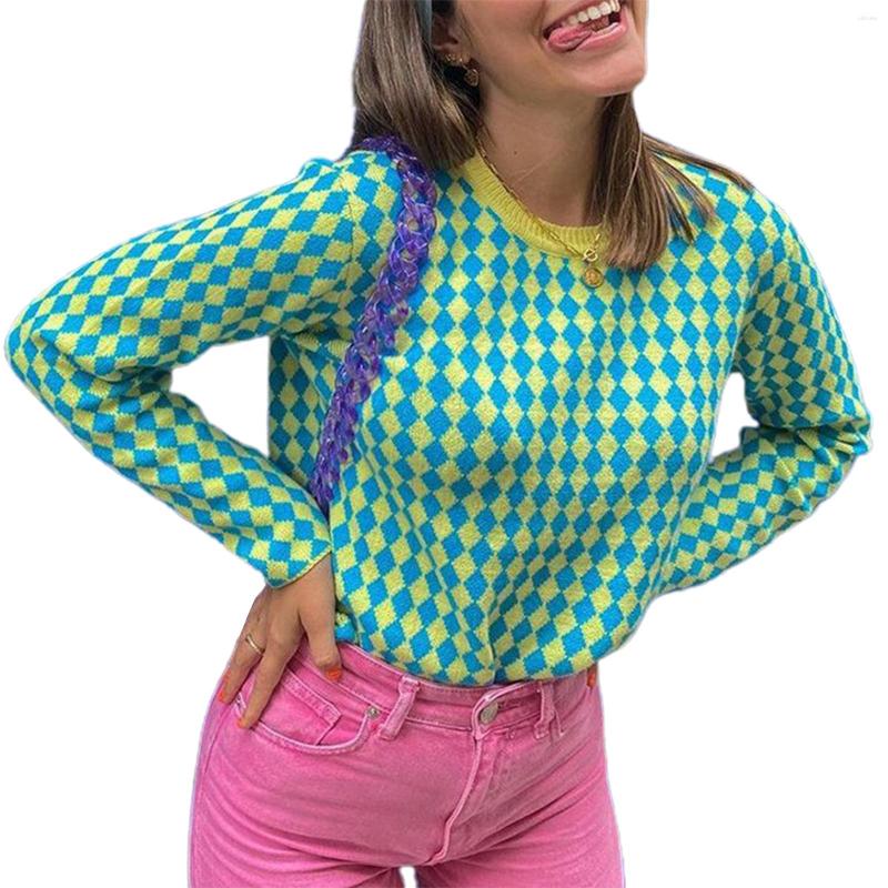 Women' Sweaters Women Knitted Pullover Green Rhomboid Printed Pattern Long Sleeve Round Collar Sweater / M/ L
Women' Sweaters Women Knitted Pullover Green Rhomboid Printed Pattern Long Sleeve Round Collar Sweater / M/ L