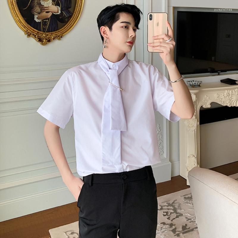 Men's Casual Shirts Men's Short Sleeve Pin Tie Loose Large Size Black And White Shirt Streetwear Vintage Party Dress
Men's Casual Shirts Men's Short Sleeve Pin Tie Loose Large Size Black And White Shirt Streetwear Vintage Party Dress