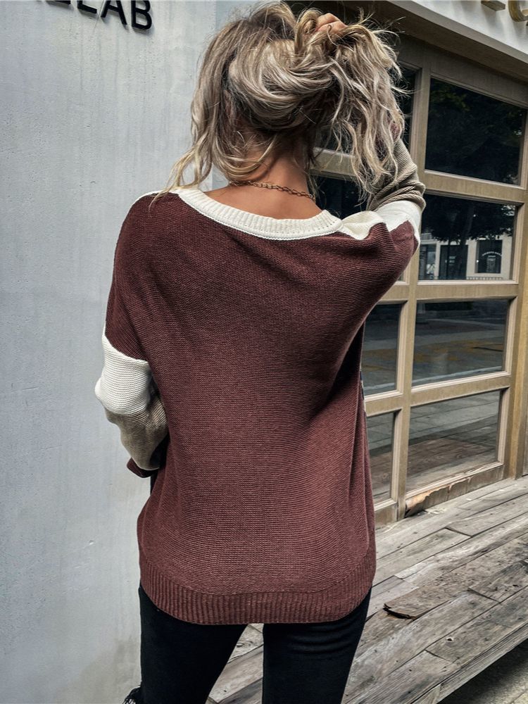 Women's Knits Tees Ladies Leopard Patchwork Autumn Winter Sweater Women Pullover Pull Knitwear Top Full Sleeve Knitted Jumper Women Sweater Femal