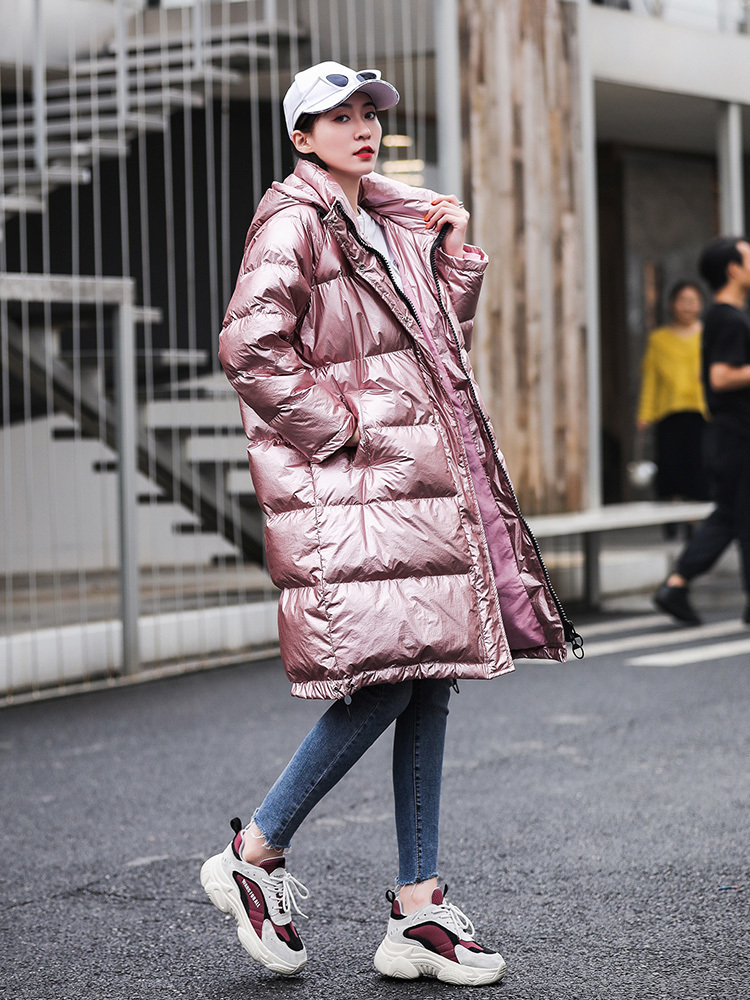 Women's Down Parkas Winter Women's Coats Long Hooded Parkas Fashion Glossy Warm Thicken Cotton Padded Overcoat Oversize Puffer Jackets Femal