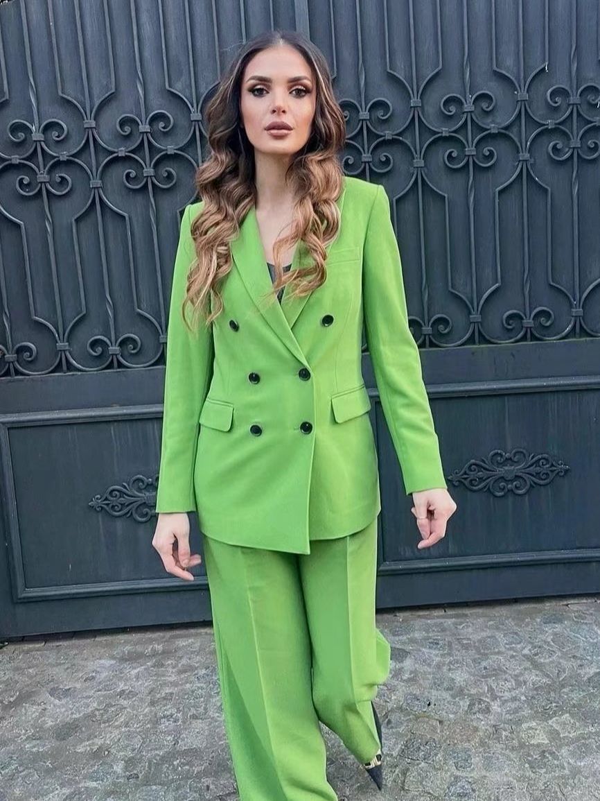 Women's Two Piece Pants Men's Tracksuit 's Fashion Double Breasted Slim Fit Solid Color Blazer Retro Leisure Female Chic Jacket Mid Waist Pants Suit 221006, As shown
Women's Two Piece Pants Men's Tracksuit 's Fashion Double Breasted Slim Fit Solid Color Blazer Retro Leisure Female Chic Jacket Mid Waist Pants Suit 221006, As shown