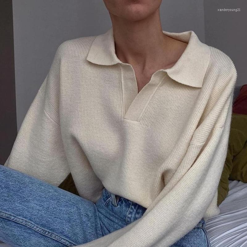 Women' Sweaters Women Fashion Autumn Solid Color Lapel V-Neck Long-Sleeves Knitted Loose Pullovers Ladies Casual Tops, Beige
Women' Sweaters Women Fashion Autumn Solid Color Lapel V-Neck Long-Sleeves Knitted Loose Pullovers Ladies Casual Tops, Beige