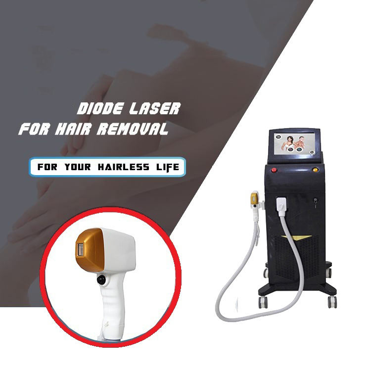 CE approved professnal laser diode 808 vertical diode hair removal 755/808/1064nm 1200W suitable for all colours of skin 2023