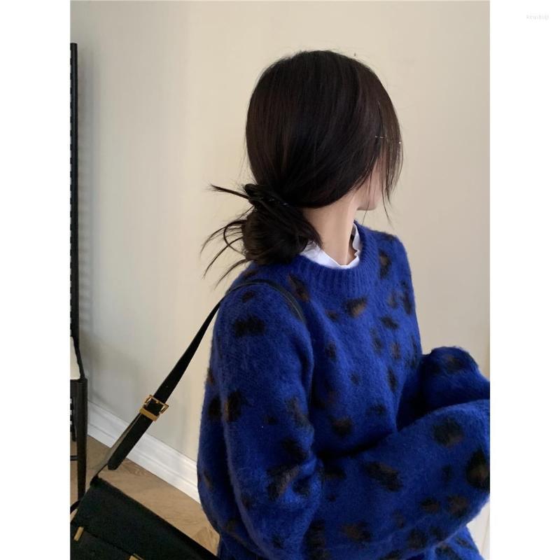 Women' Sweaters Autumn And Winter Lazy Style Minority Leopard Knitted Women' Sweater Loose Thin Top, Blue
Women' Sweaters Autumn And Winter Lazy Style Minority Leopard Knitted Women' Sweater Loose Thin Top, Blue