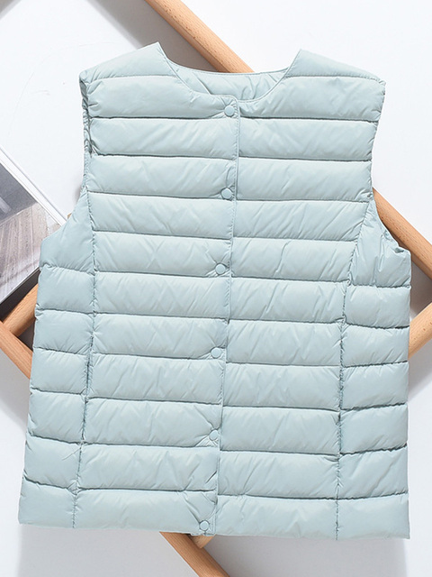 Women's Down Parkas Women's Warm Vest Spring Lightweight Padded Jackets Ultralight Winter Light Quilted Coats Puffer Woman down Coat lady du