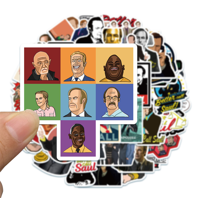 50PCS TV series Better Call Saul Stickers Bob Odenkirk Graffiti Kids Toy Skateboard car Motorcycle Bicycle Sticker Decals Wholesale