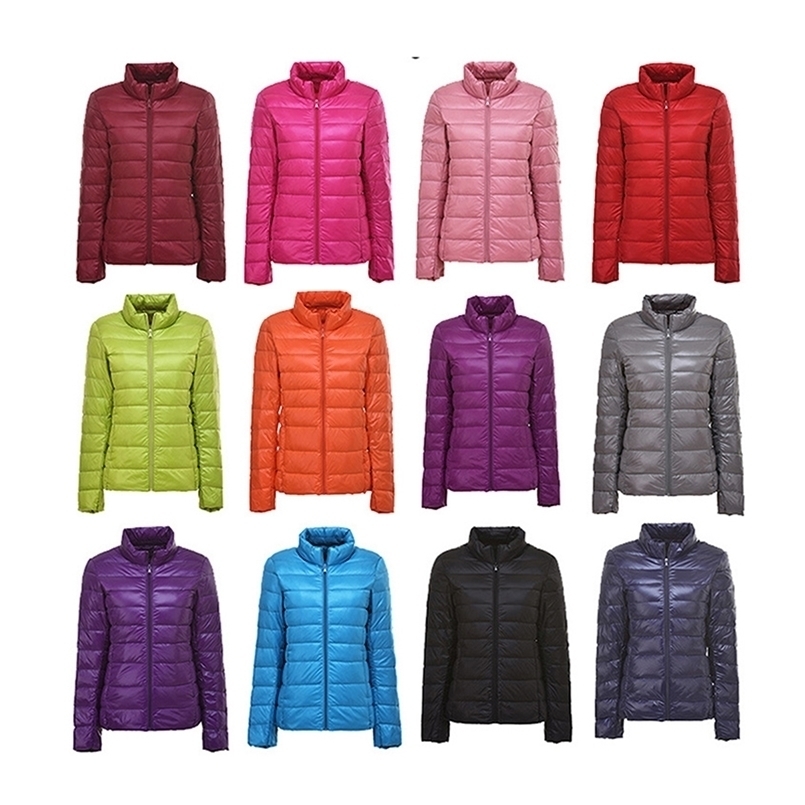 Women's Down Parkas Autumn Winter Women 90% Ultra Light Down Jacket Duck Down Hooded Jacket Long Sleeve Warm Coat Female Solid Portable Outwear 221007