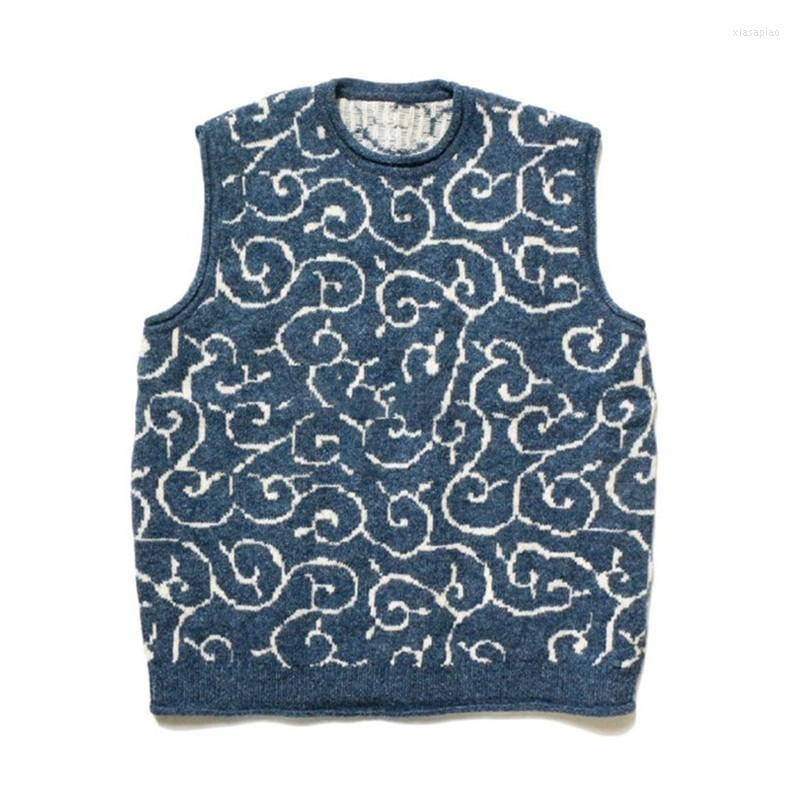 Men' Vests Arrival Kapital Hirata Hohiro Vintage Knitted Sweater With Japanese Ancient Vest Sleeveless Tang Blue
Men' Vests Arrival Kapital Hirata Hohiro Vintage Knitted Sweater With Japanese Ancient Vest Sleeveless Tang Blue