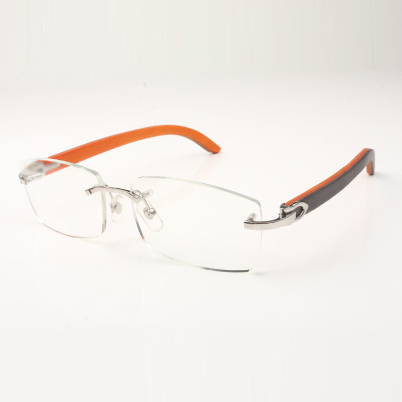 Glasses frame 3524012 come with new C hardware which is flat with orange wooden legs