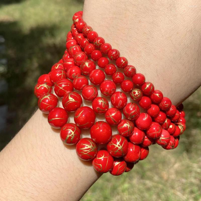 Beads 6/8/10mm Red Natural Gold Line Turquoises Stone Round Loose For Jewelry Making Diy Necklace Bracelet Accessories
Beads 6/8/10mm Red Natural Gold Line Turquoises Stone Round Loose For Jewelry Making Diy Necklace Bracelet Accessories