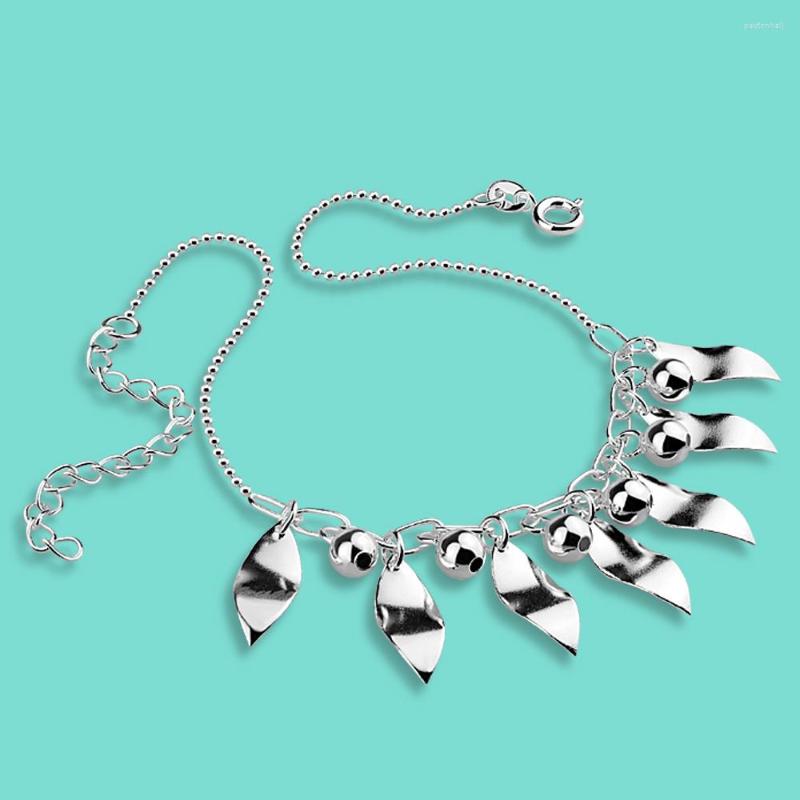 Anklets Bohemia 925 Sterling Silver Women's Chain Fashion Genuine Leaf Pendant Femal Ankle Bracelet Summer Beach Jewelry
Anklets Bohemia 925 Sterling Silver Women's Chain Fashion Genuine Leaf Pendant Femal Ankle Bracelet Summer Beach Jewelry