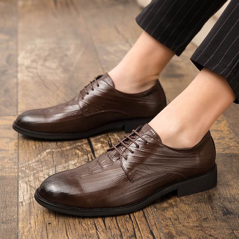 Crocodile Oxford Shoes Pointed Toe Rubbed Men's Lace Up Simple Fashion Formal Casual Shoes Multiple Sizes 38-47, Black
Crocodile Oxford Shoes Pointed Toe Rubbed Men's Lace Up Simple Fashion Formal Casual Shoes Multiple Sizes 38-47, Black