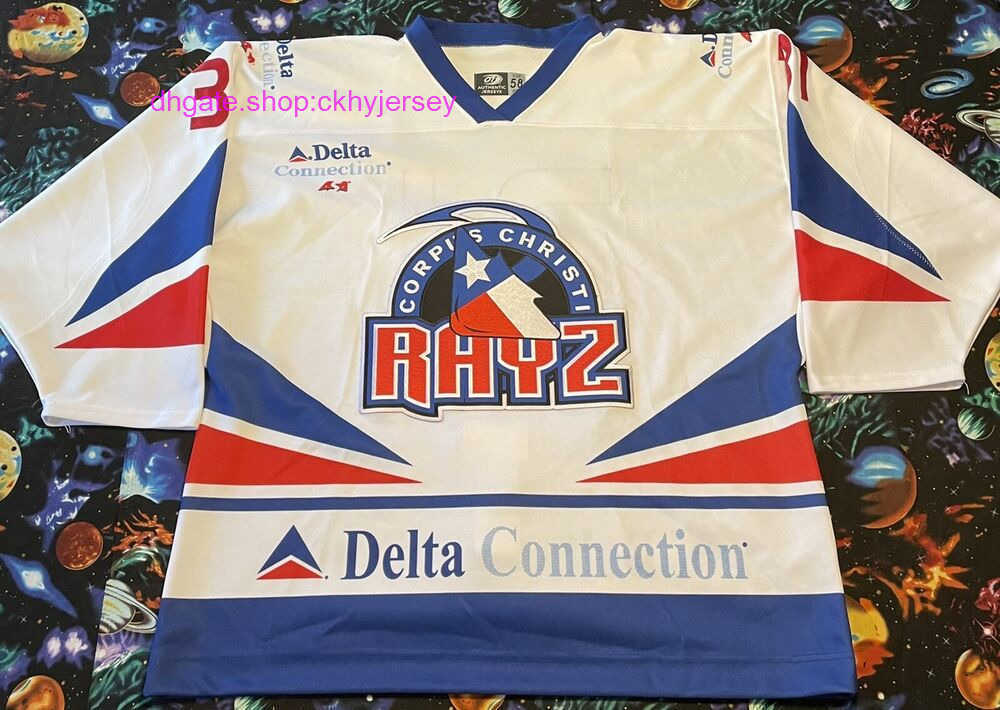 New Jerseys Stitched Rare Cheap OT Corpus Christi Ice Rayz Delta Connection Hockey Jersey Mens Kids Throwback Jerseys, Same as picture
New Jerseys Stitched Rare Cheap OT Corpus Christi Ice Rayz Delta Connection Hockey Jersey Mens Kids Throwback Jerseys, Same as picture