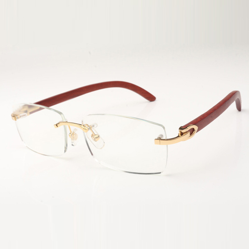 Plain glasses frame 3524012 come with new C hardware which is flat with original wooden legs