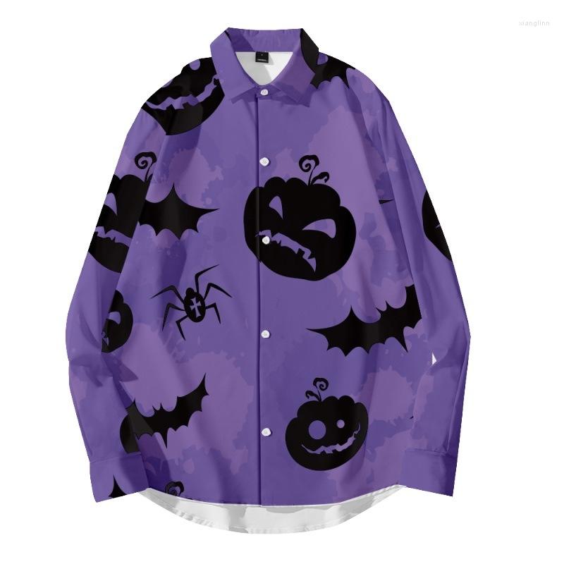 Men's Casual Shirts Spring Autumn Halloween Purple Print Shirt Streetwear 2022 Men's Long Sleeve Turn-down-collar Botton, Style 5
Men's Casual Shirts Spring Autumn Halloween Purple Print Shirt Streetwear 2022 Men's Long Sleeve Turn-down-collar Botton, Style 5