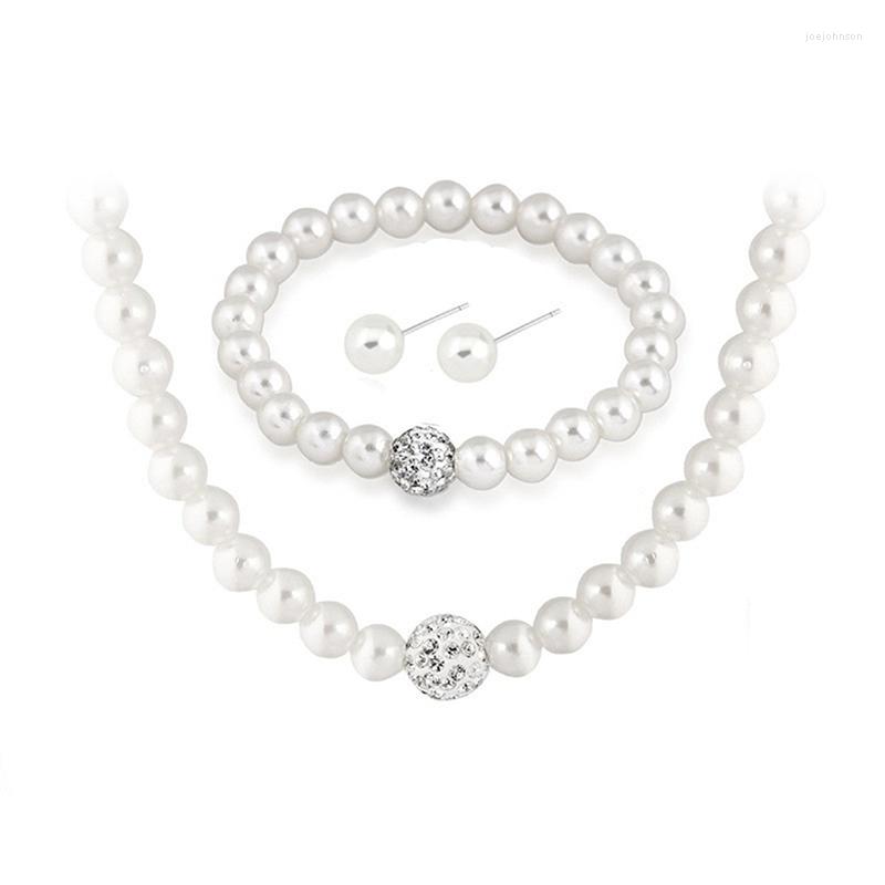 Necklace Earrings Set Fashion Pearl Luxury Rhinestone Ball Pearls Bracelet Sets For Women Dress Accessories Gift, Picture shown
Necklace Earrings Set Fashion Pearl Luxury Rhinestone Ball Pearls Bracelet Sets For Women Dress Accessories Gift, Picture shown