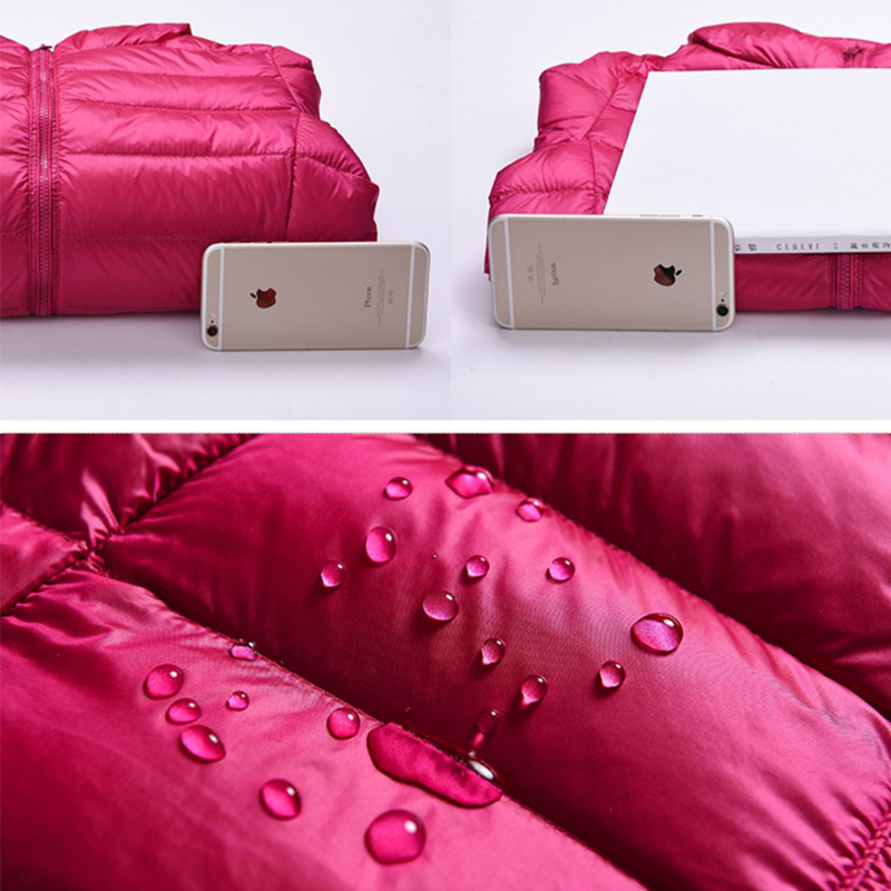 Women's Down Parkas 90% White Duck Down Winter Hoody Jackets Ultra-light Women Down Coats Long Sleeve Warm Slim Portable Thin Female Outwear 6 Co