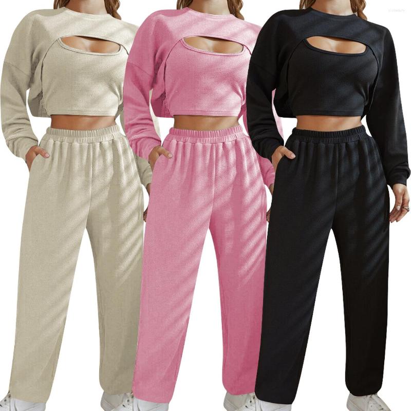 Women' Two Piece Pants Women 3 Joggers Tracksuit Solid Sport Causal Long Sleeve Crop Hooded Top And Camis Female Sportswear Set Autumn, White
Women' Two Piece Pants Women 3 Joggers Tracksuit Solid Sport Causal Long Sleeve Crop Hooded Top And Camis Female Sportswear Set Autumn, White