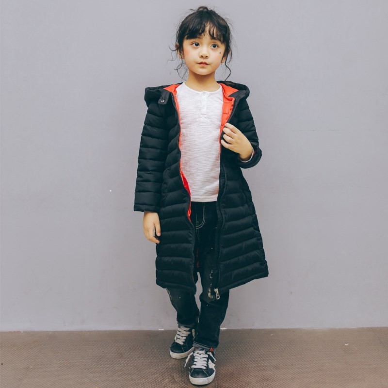Down Coat Child Girl clothes Jackets for girls children's autumn winter clothing Kid Hooded Thin cotton-padded jacket parka long coat 221007