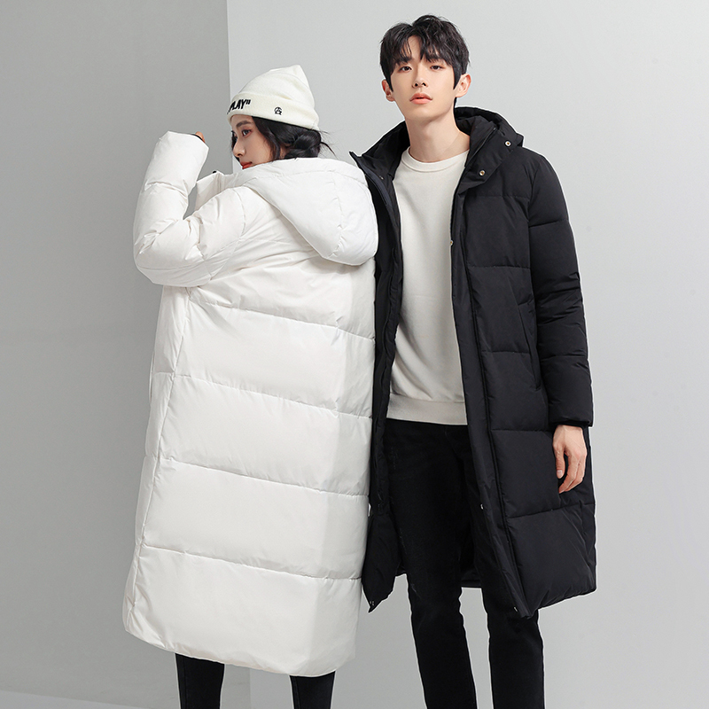Mens Down Parkas Warm Thick Men White Duck Down Hooded Down Jacket Winter Men Casual Long Parka Outdoor Solid Color High Quali 221006