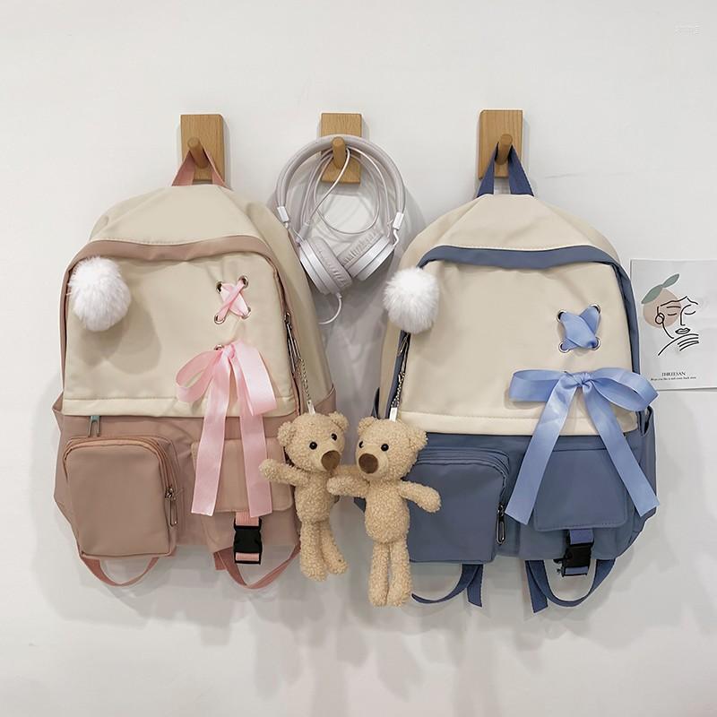 Backpack Cute Large Capacity Female Ins Wind Shoulder Messenger College Style Student Bag Personality Bear Schoolbag Travel, Black
Backpack Cute Large Capacity Female Ins Wind Shoulder Messenger College Style Student Bag Personality Bear Schoolbag Travel, Black