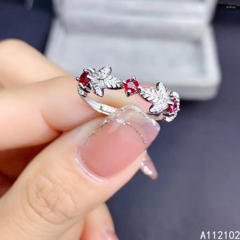 Cluster Rings KJJEAXCMY Fine Jewelry 925 Sterling Silver Inlaid Natural Ruby Girl Chinese Style Simple Leaf Ring Support Test
Cluster Rings KJJEAXCMY Fine Jewelry 925 Sterling Silver Inlaid Natural Ruby Girl Chinese Style Simple Leaf Ring Support Test