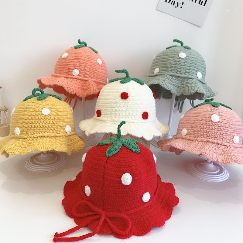 Hats 1-2 Years Old Children's Baby Girl Hat Autumn And Winter Fisherman Strawberry Fruit Cute Knitted, 16
Hats 1-2 Years Old Children's Baby Girl Hat Autumn And Winter Fisherman Strawberry Fruit Cute Knitted, 16