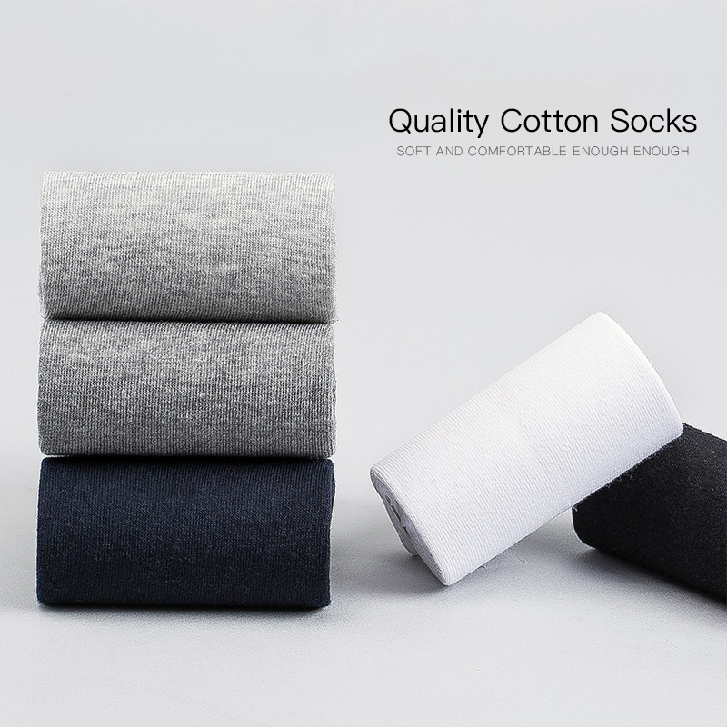 Mens Socks HSS Cotton styles 10 Pairs Lot Black Business Men Breathable Spring Summer for Male US size6512 221007